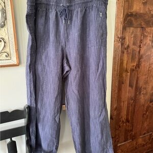 Athleta Cabo Textured Linen Pant in Medieval Violet, SZ 26